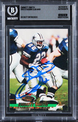 Cowboys Emmitt Smith Signed 1993 Stadium Club #491 Card Auto GM 10! BAS Slabbed