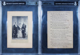 Clara Barton 2x Signed 6x8.75 1902 Boudoir Photo w Handwritten Poem BAS Slabbed