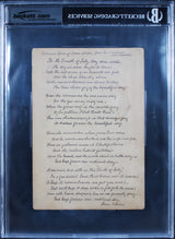 Clara Barton 2x Signed 6x8.75 1902 Boudoir Photo w Handwritten Poem BAS Slabbed