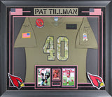 Cardinals Pat Tillman Signed 1998 Fleer Tradition #250 Framed Display JSA LOA
