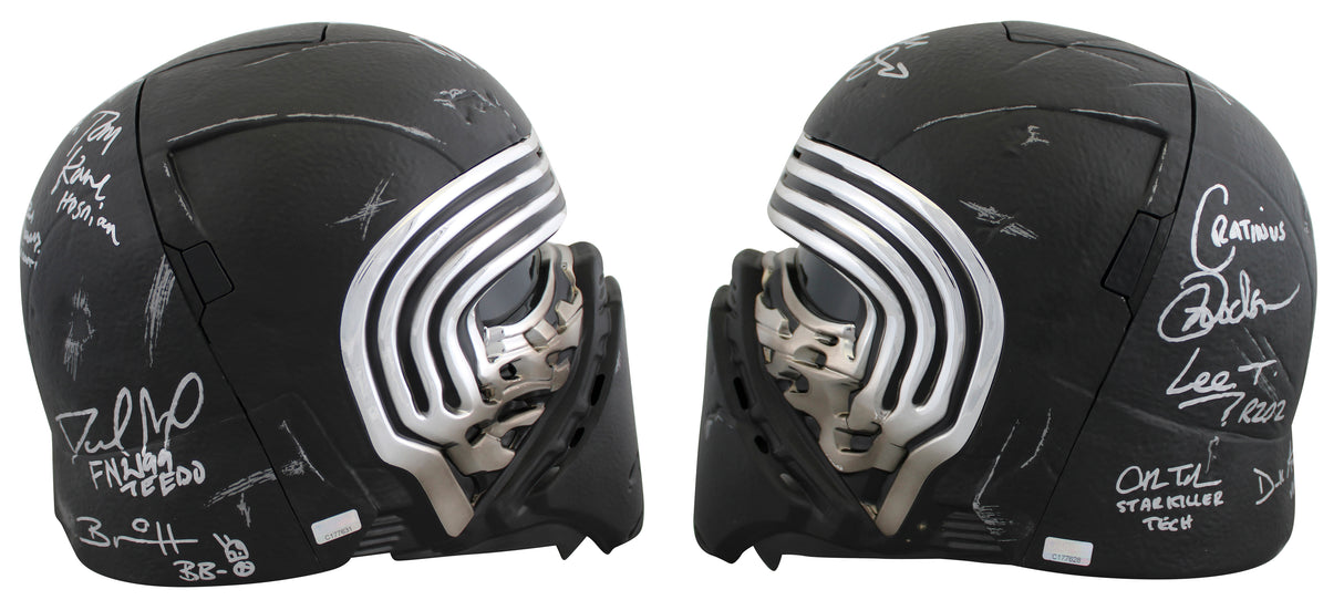 Star Wars (13) Driver, Herring, Towersey, Rose Signed Kylo Ren FS Helmet BAS