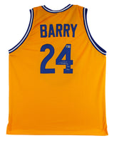 Rick Barry "HOF 1987" Authentic Signed Yellow Pro Style Jersey BAS Witnessed