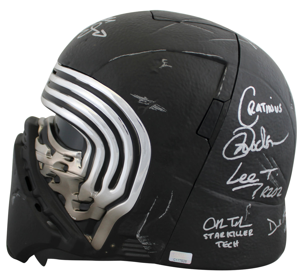 Star Wars (13) Driver, Herring, Towersey, Rose Signed Kylo Ren FS Helmet BAS