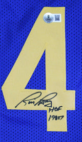 Rick Barry "HOF 1987" Authentic Signed Blue Pro Style Jersey BAS Witnessed