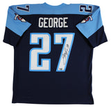 Titans Eddie George Authentic Signed Light Blue M&N Throwback Jersey Fanatics
