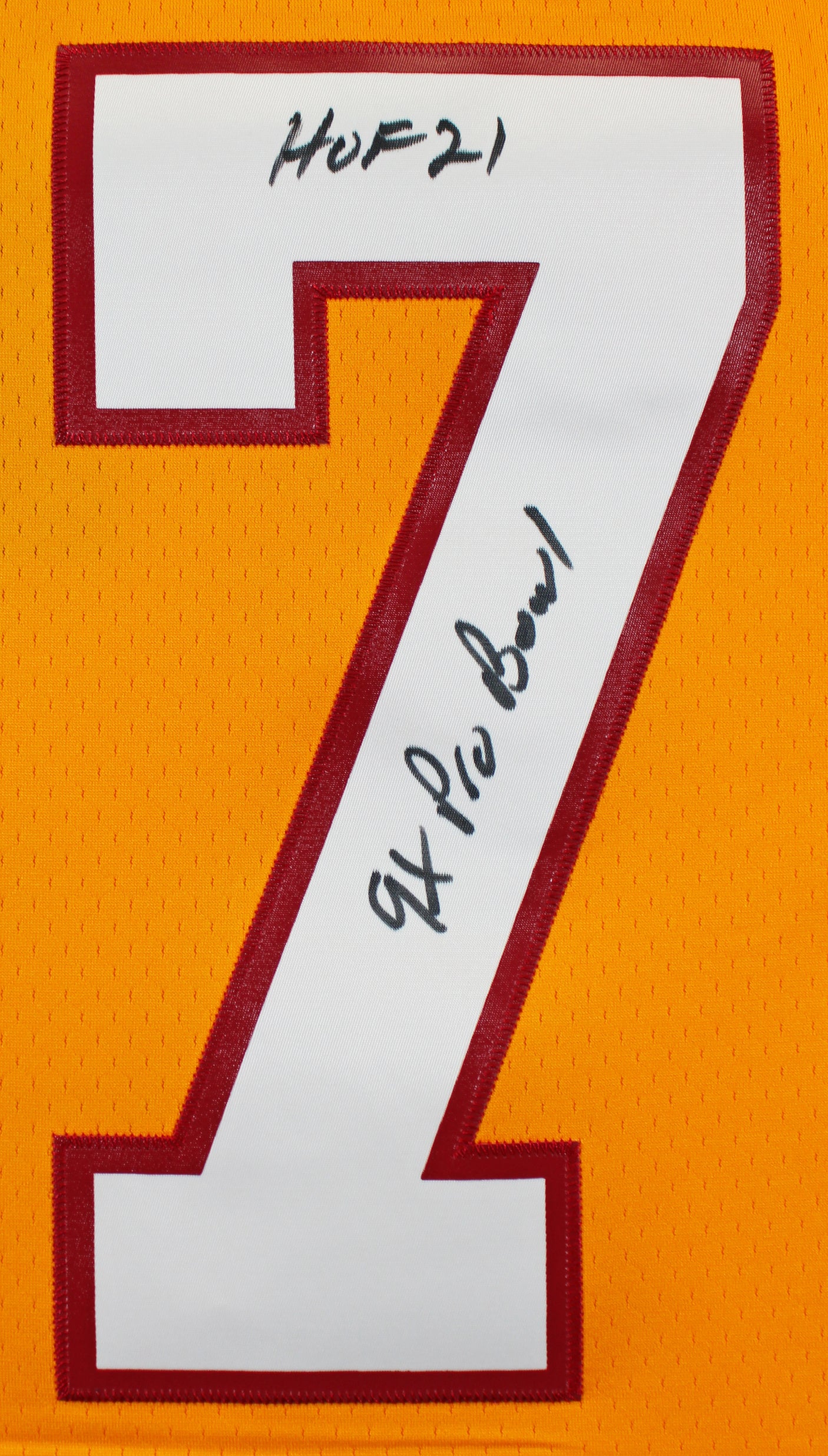 Buccaneers John Lynch "3x Insc" Signed Orange M&N TB Jersey BAS Witnessed