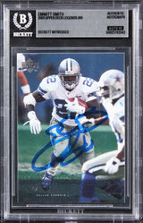 Cowboys Emmitt Smith Signed 2001 Upper Deck Legends #18 Card Auto 10 BAS Slabbed