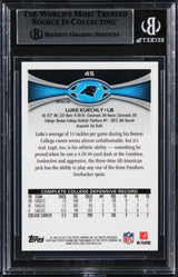 Panthers Luke Kuechly Signed 2012 Topps Chrome Xfractors #45 RC Card BAS Slabbed
