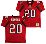 Buccaneers Ronde Barber "4x Insc" Signed Red M&N Throwback Jersey BAS Witnessed