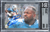 Cowboys Emmitt Smith Signed 1995 Fleer Flair Preview #8 Card Auto 10 BAS Slabbed