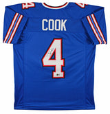 James Cook Authentic Signed Blue Pro Style Jersey Autographed BAS