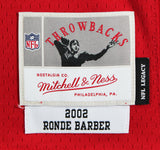 Buccaneers Ronde Barber "4x Insc" Signed Red M&N Throwback Jersey BAS Witnessed