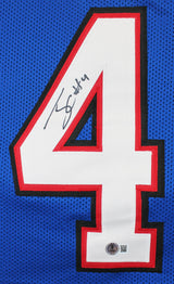 James Cook Authentic Signed Blue Pro Style Jersey Autographed BAS