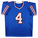 James Cook Authentic Signed Blue Pro Style Jersey Autographed BAS Witnessed