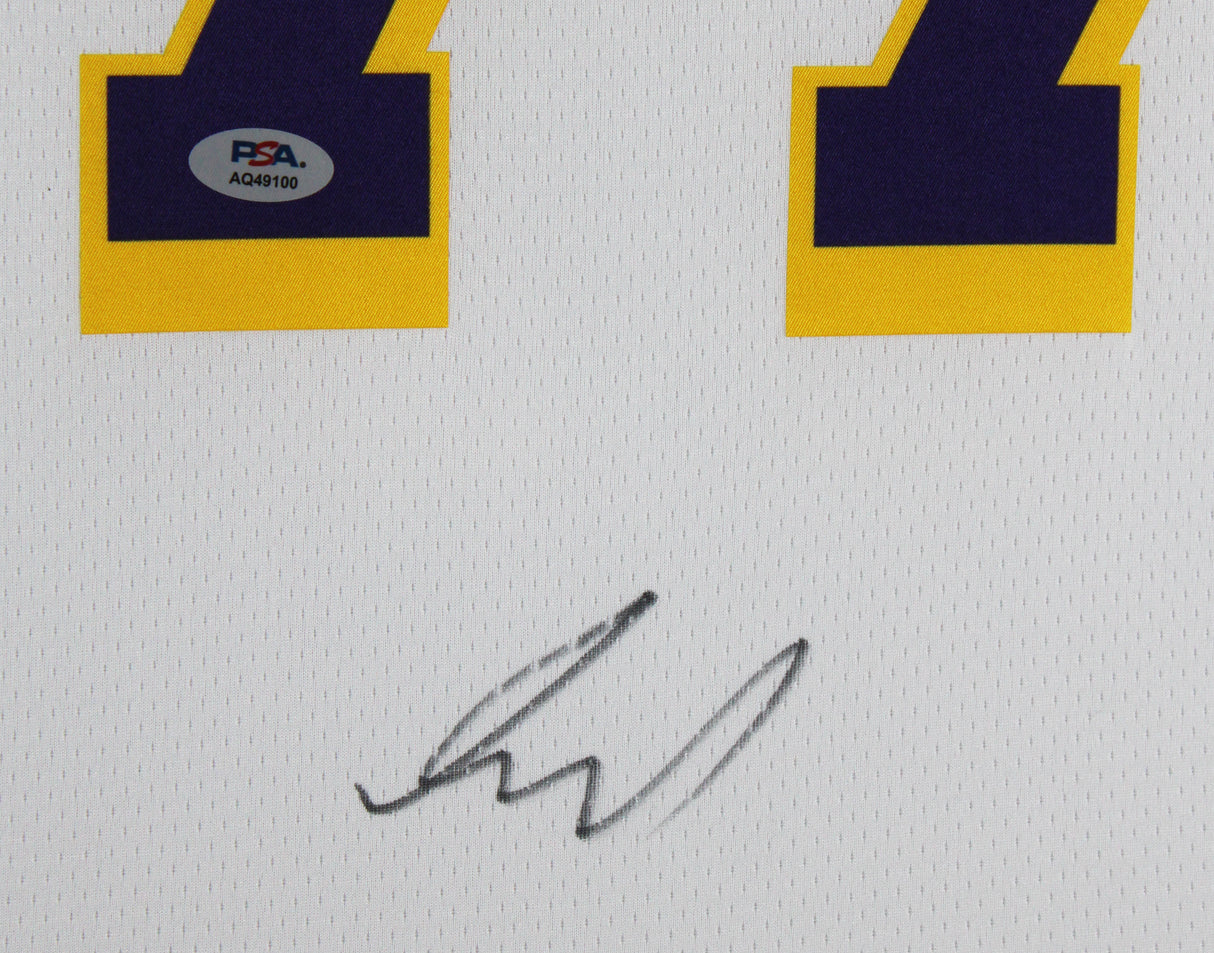 Lakers Luka Doncic Signed White Nike Swingman Framed Jersey PSA/DNA #AQ49100