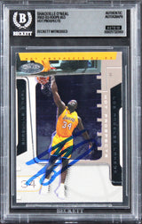 Lakers Shaquille O'Neal Signed 2002 Hoops Prospects #53 Card Auto 10! BAS Slab