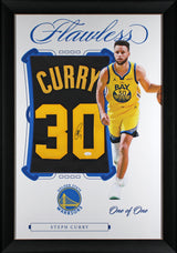 Warriors Stephen Curry Authentic Signed One of One Jersey Framed Display JSA 7