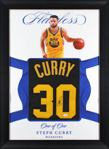 Warriors Stephen Curry Authentic Signed One of One Jersey Framed Display JSA 6