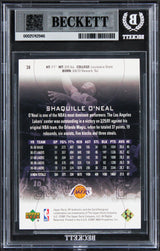 Lakers Shaquille O'Neal Signed 2000 SP Authentic #38 Card Auto 10! BAS Slabbed