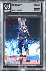 Lakers Shaquille O'Neal Signed 1997 UD3 #34 Card Auto Grade GM 10! BAS Slabbed