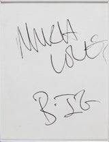 Notorious B.I.G. Much Love Signed 3x5 Cut Signature Framed Display JSA #BB65304