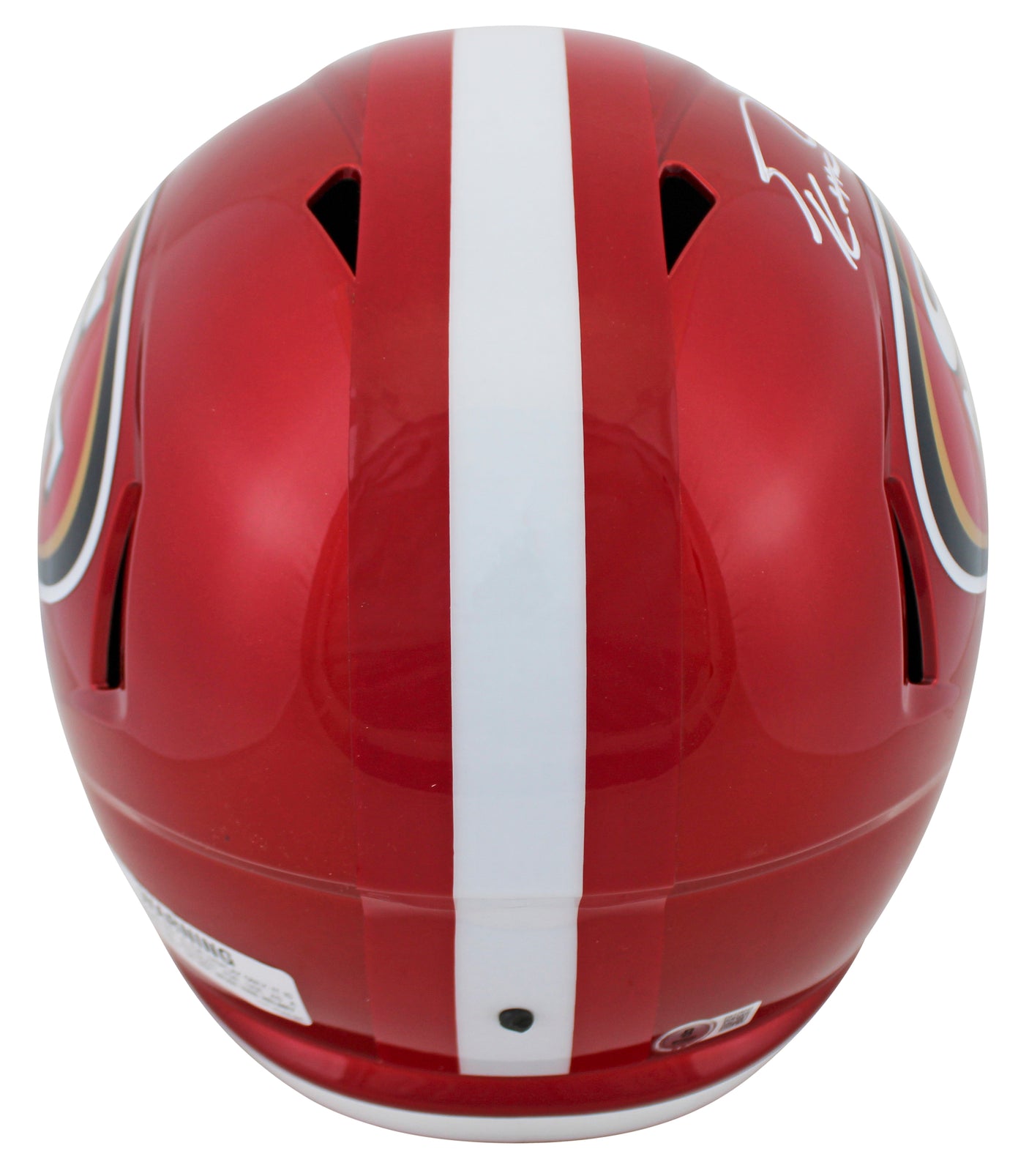 49ers George Kittle Signed Flash Full Size Speed Rep Helmet W/ Case BAS Witness