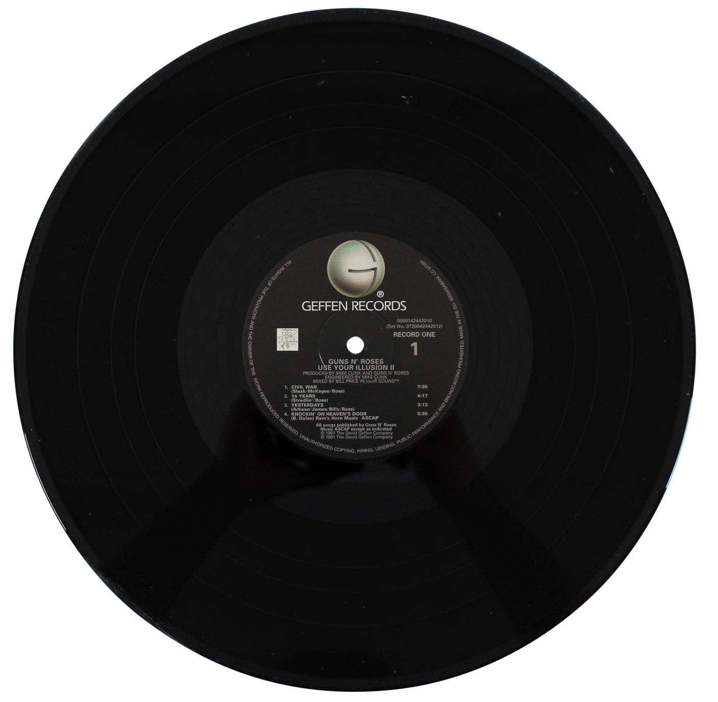 Slash & Dizzy Reed GnR Signed Lose Your Illusion II Album Cover W/ Vinyl BAS