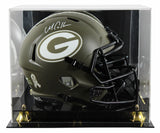 Packers Matthew Golden Signed STS Full Size Speed Rep Helmet W/ Case BAS Witness