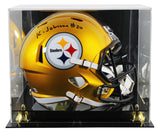 Steelers Kaleb Johnson Signed Flash Full Size Speed Rep Helmet W/ Case BAS Wit