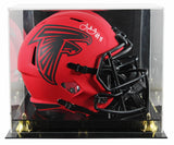 Falcons Julio Jones Signed Rave Full Size Speed Rep Helmet W/ Case BAS Witnessed