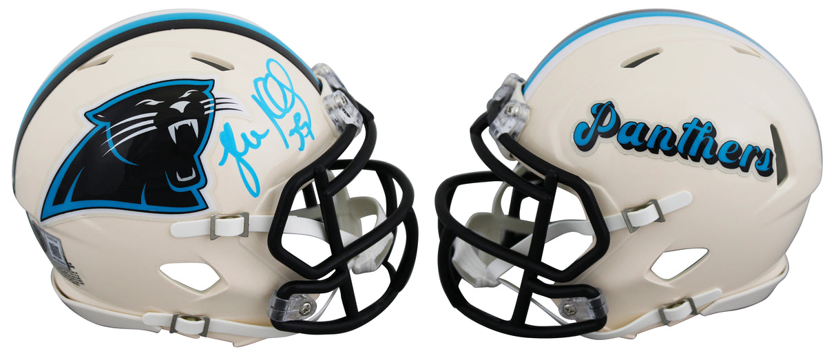 Panthers Luke Kuechly Authentic Signed Retro Speed Mini Helmet BAS Witnessed