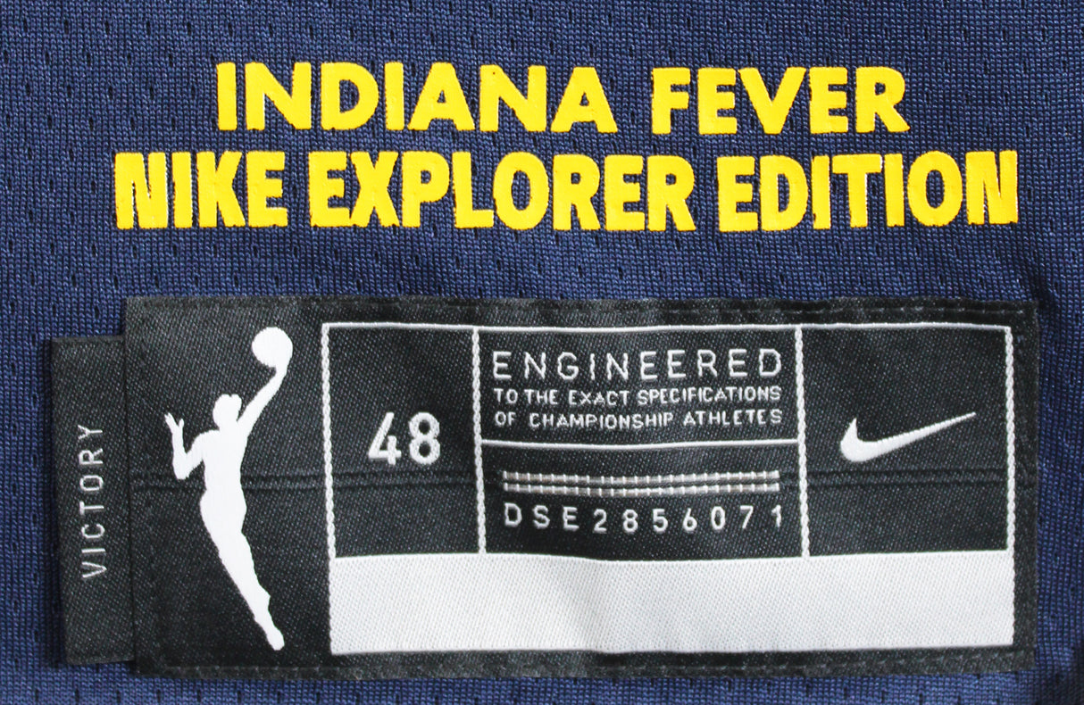 Fever Caitlin Clark Signed Navy Blue Nike Explorer Edition Jersey BAS #AE64586