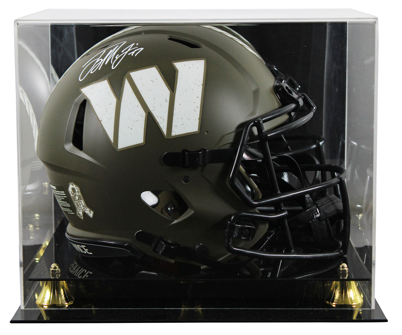 Commanders Terry McLaurin Signed STS Full Size Speed Proline Helmet W/ Case BAS