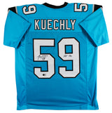 Luke Kuechly "HOF 26" Authentic Signed Blue Pro Style Jersey BAS Witnessed