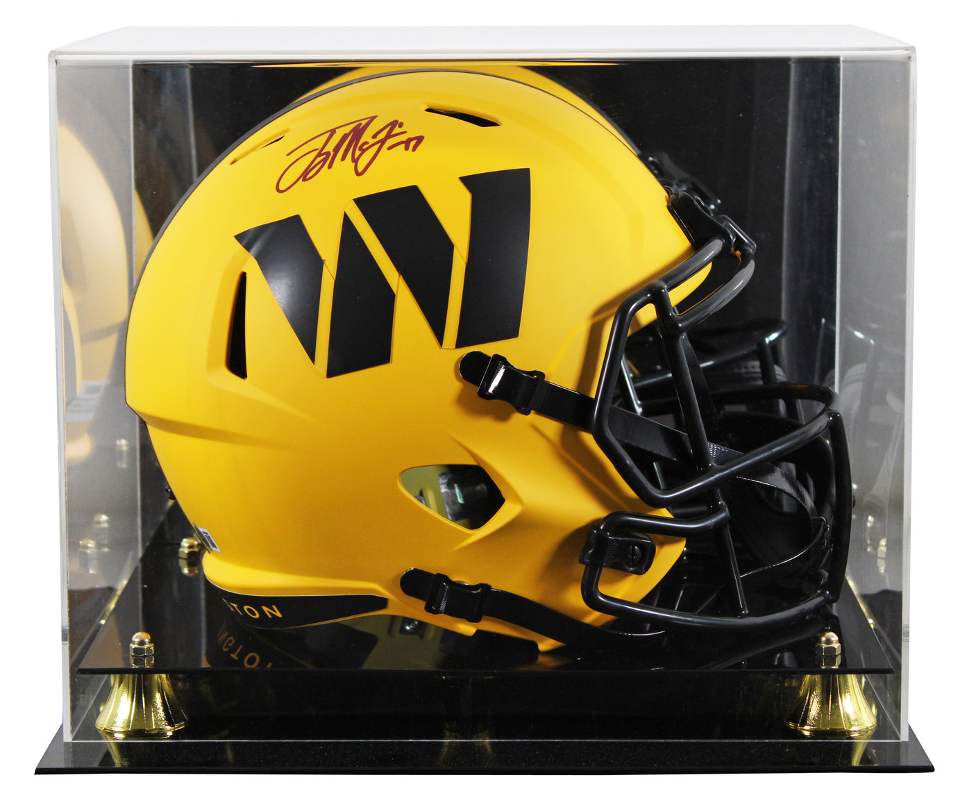 Commanders Terry McLaurin Signed Rave Full Size Speed Rep Helmet W/ Case BAS Wit