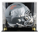 Buccaneers Ronde Barber "HOF 23" Signed Slate F/S Speed Rep Helmet W/ Case BAS W