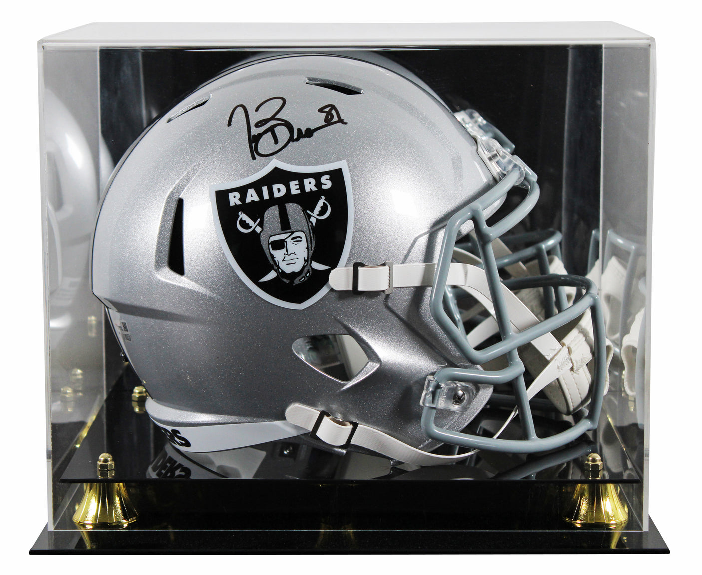 Raiders Tim Brown Authentic Signed Full Size Speed Rep Helmet W/ Case Fanatics