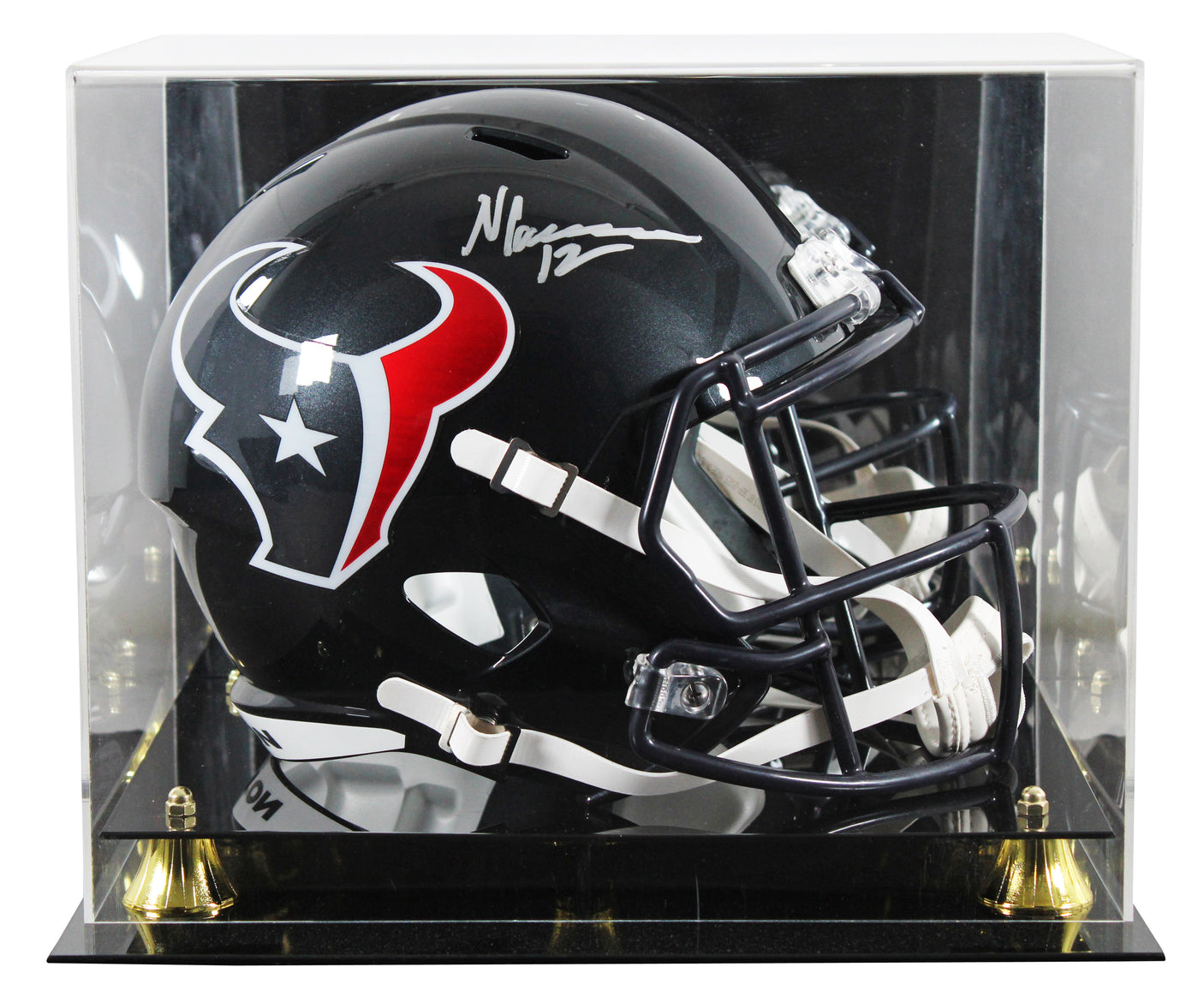 Texans Nico Collins Signed Full Size Speed Rep Helmet W/ Case BAS Witnessed 2
