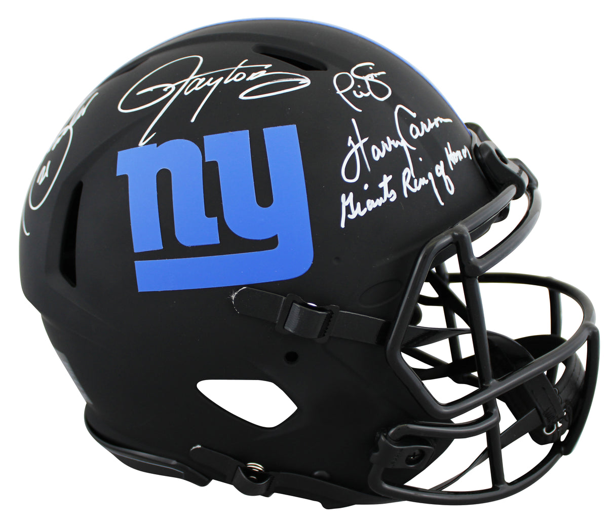 Giants (4) Barber, Taylor +2 Signed Eclipse F/S Speed Proline Helmet W/ Case BAS