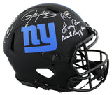 Giants (4) Barber, Taylor +2 Signed Eclipse F/S Speed Proline Helmet W/ Case BAS
