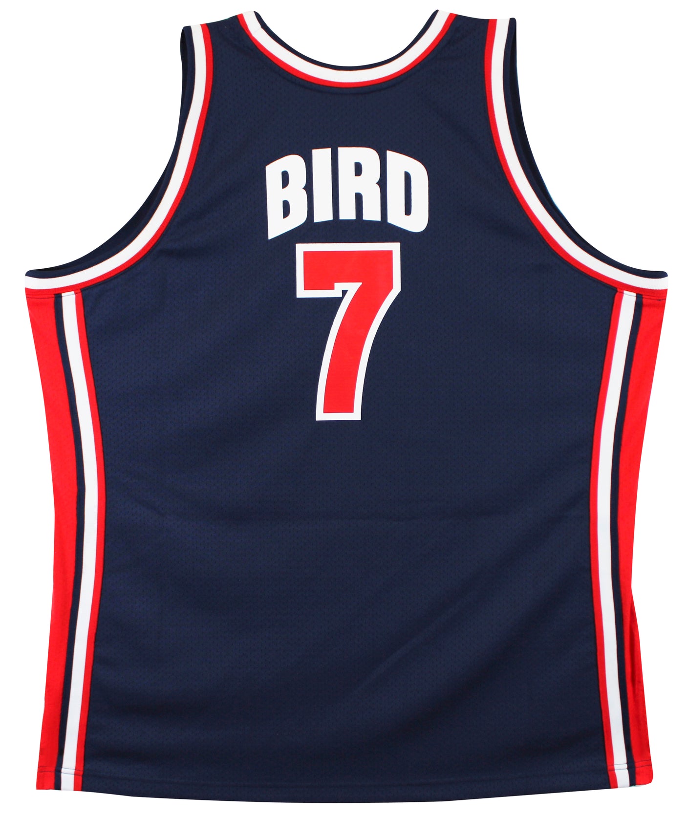 Larry Bird Authentic Signed Team USA Navy Blue M&N Authentic Jersey BAS