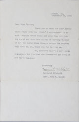 Margaret Mitchell Gone with the Wind Authentic Signed 1936 Letter BAS #AE13263
