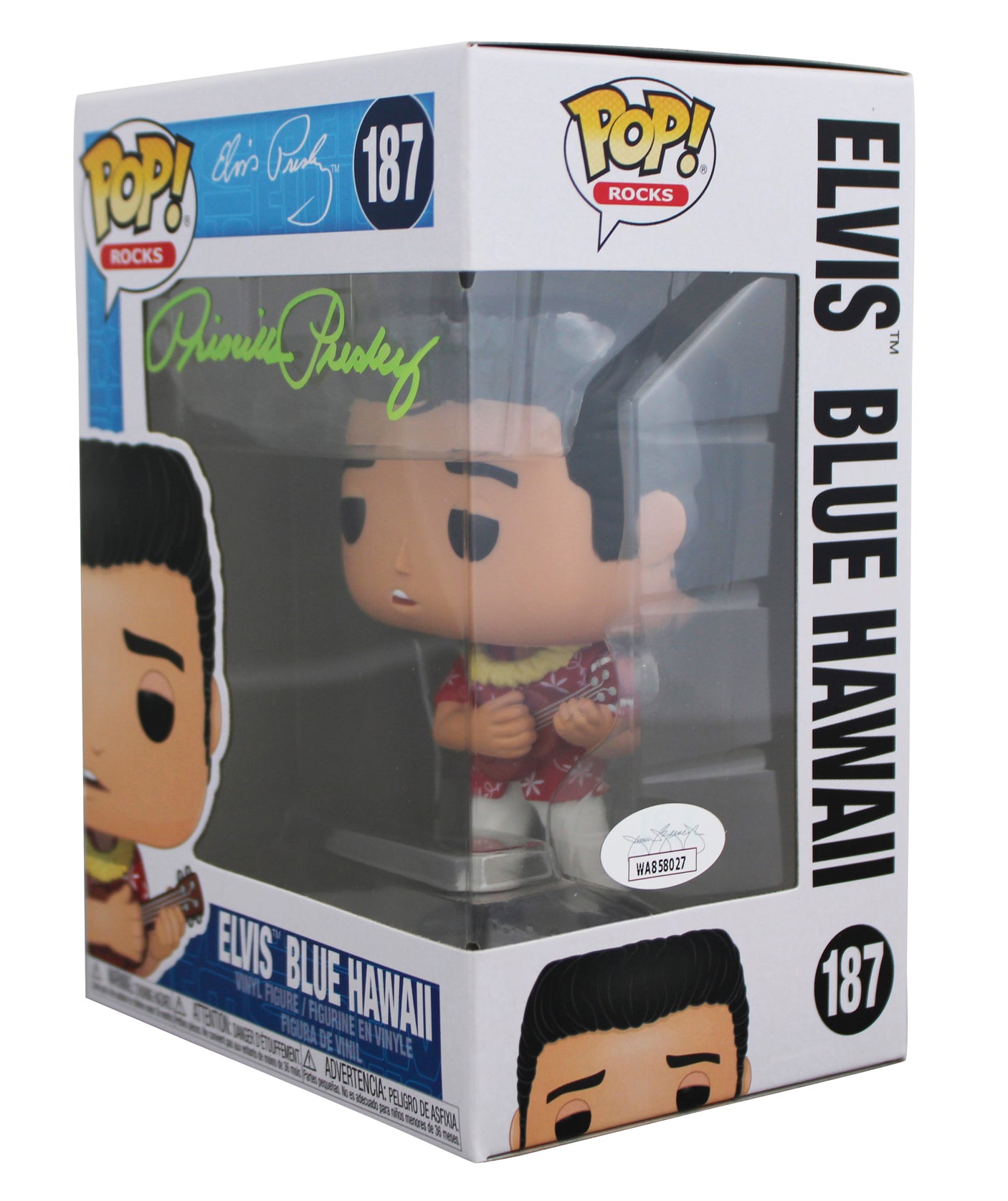 Priscilla Presley Signed Elvis #187 Funko Pop Vinyl Figure JSA #WA858027