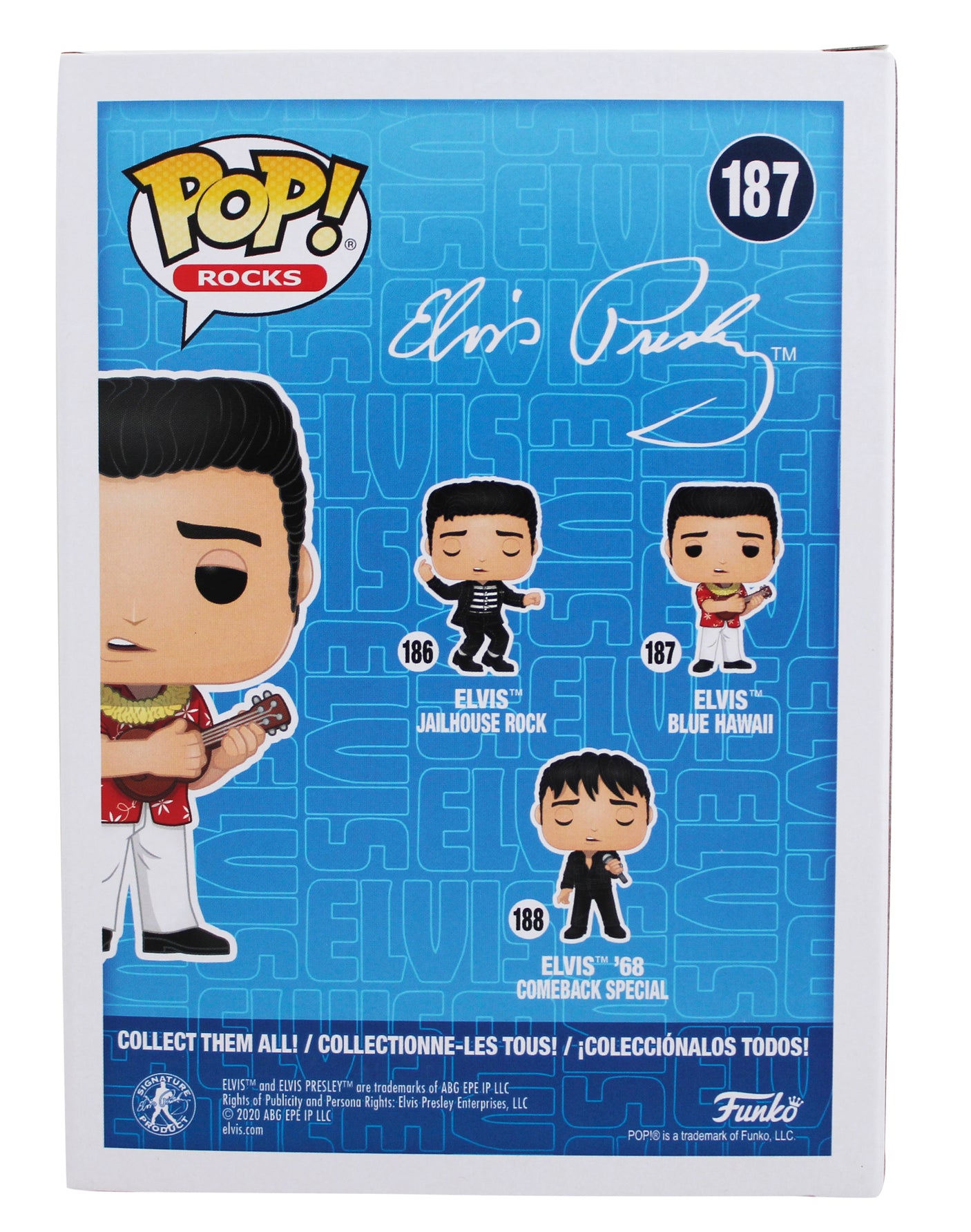 Priscilla Presley Signed Elvis #187 Funko Pop Vinyl Figure JSA #WA858027