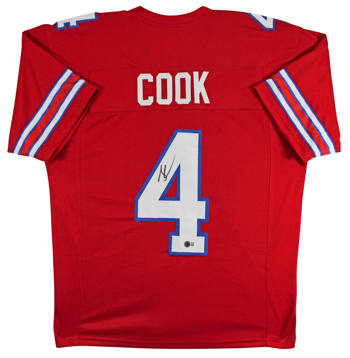 James Cook Authentic Signed Red Pro Style Jersey Autographed BAS
