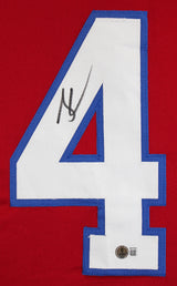 James Cook Authentic Signed Red Pro Style Jersey Autographed BAS