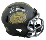 49ers George Kittle Signed Salute To Service IV Speed Mini Helmet BAS Witnessed