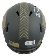 49ers George Kittle Signed Salute To Service IV Speed Mini Helmet BAS Witnessed