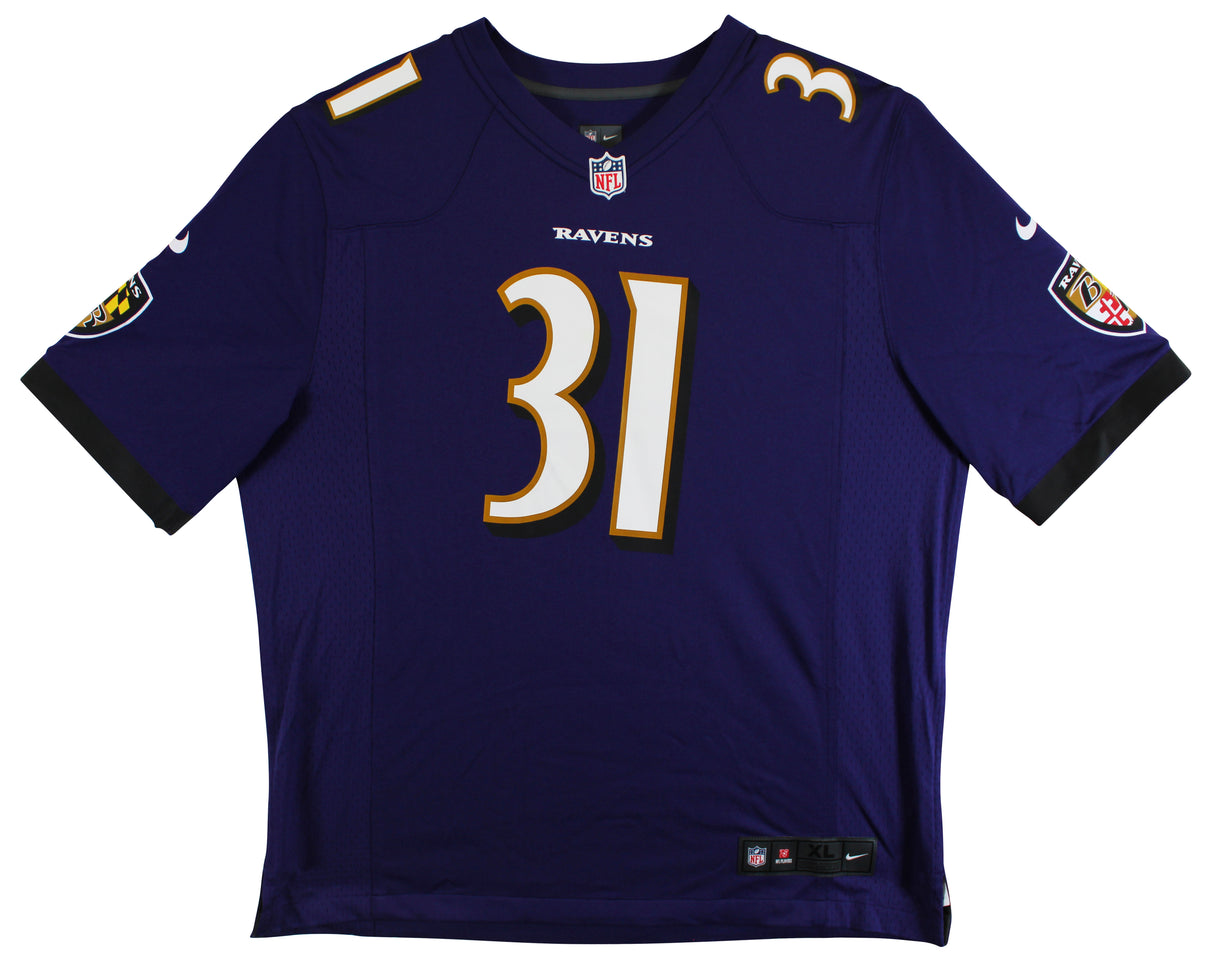 Ravens Jamal Lewis Authentic Signed Purple Nike Game Jersey Autographed BAS
