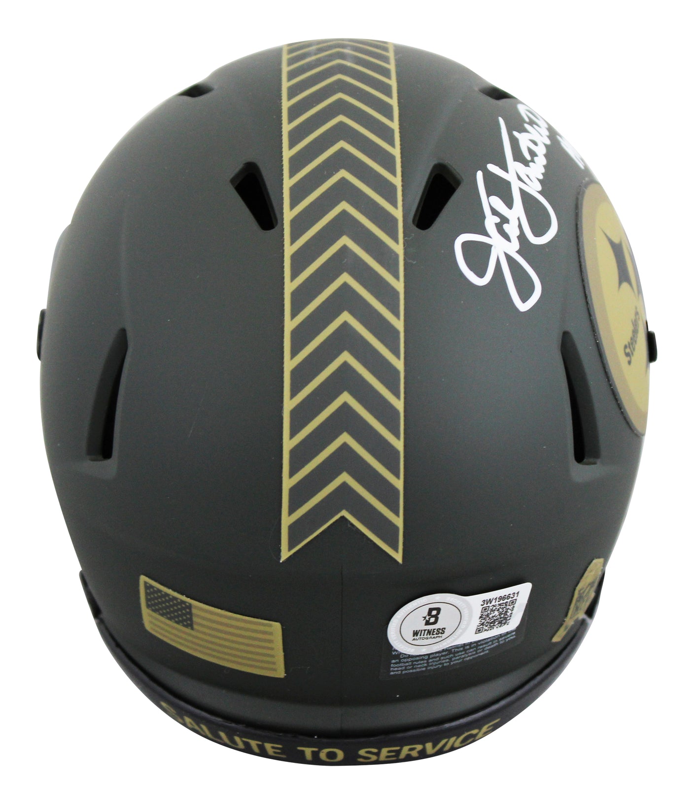 Steelers Jack Lambert "HOF 90" Signed STS IV Speed Mini Helmet BAS Witnessed